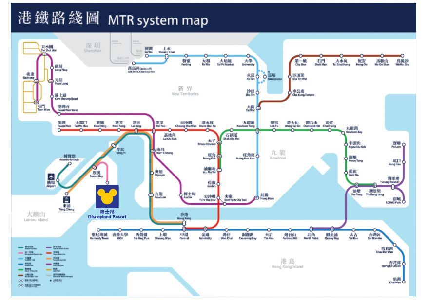 (此路线图由港铁提供. )