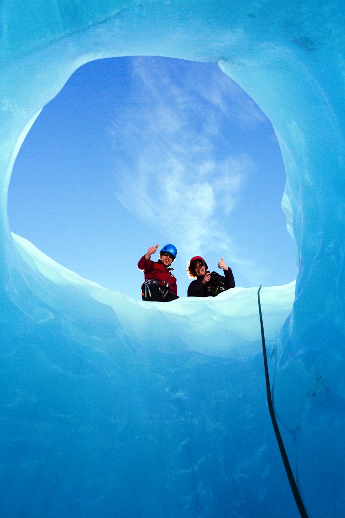 福克斯冰川冰崖攀登探险heli ice climbing